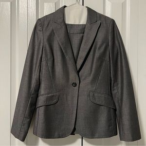 Charcoal Gray Calvin Klein Suit - Blazer + Skirt